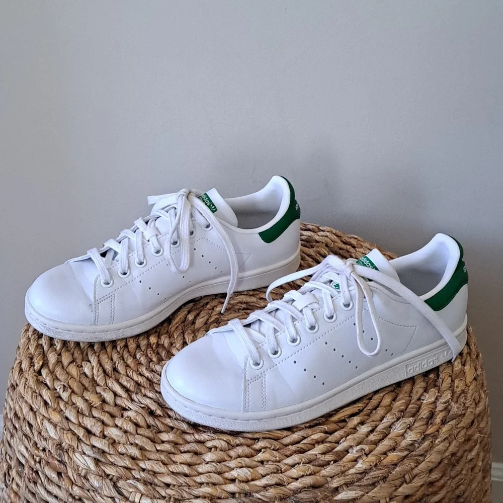 Adidas Womens‎ Stan Smith Classic White Leather Athleisure/Preppy Sneakers 7.5/8